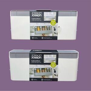 Joseph Joseph - TWO Spice Rack Organizers Under-Shelf Kitchen Cabinet Storage